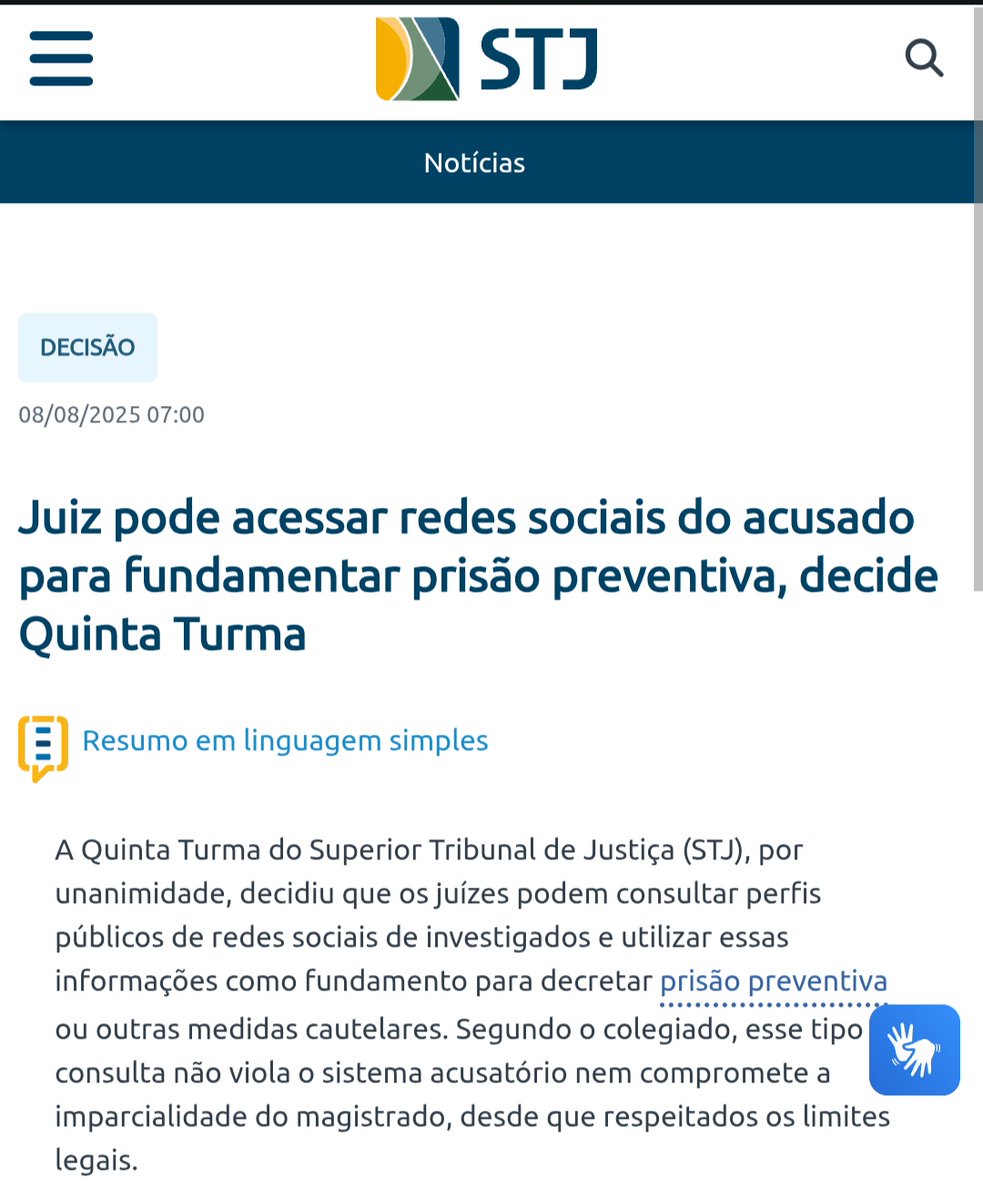 Juiz fazendo trabalho investigativo. Efeito cascata. O STF acabou com a imparcialidade do judiciário brasileiro, tornando-se parte. STJ criando jurisprudência.