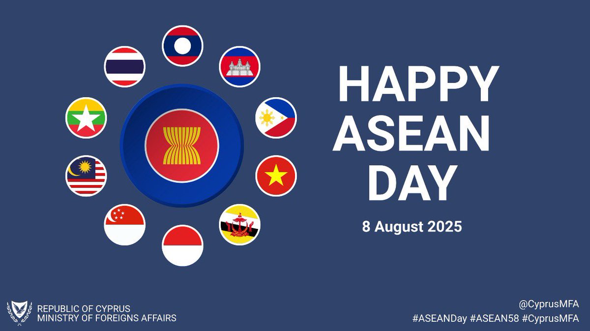 Celebrating 58 years of <a href="/ASEAN/">ASEAN</a>, a vision of unity, peace and regional cooperation that continues to inspire.
#ASEANDay #ASEAN58