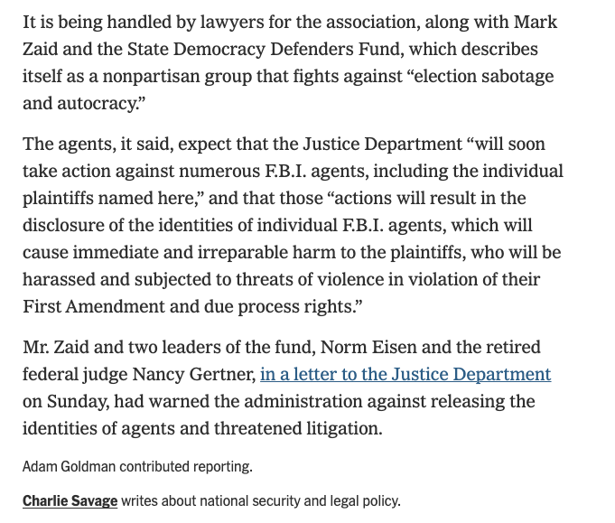 Kyle Seraphin (@kyleseraphin) on Twitter photo The <a href="/FBIAgentsAssoc/">FBI Agents Association</a> hired Trump lawfare attorneys Norm Eisen and Mark Zaid to represent them.
What else do you need to know about the primary organization that represents FBI Agents in their issues with their boss? The <a href="/FBIAgentsAssoc/">FBI Agents Association</a> hired Trump lawfare attorneys Norm Eisen and Mark Zaid to represent them.
What else do you need to know about the primary organization that represents FBI Agents in their issues with their boss?