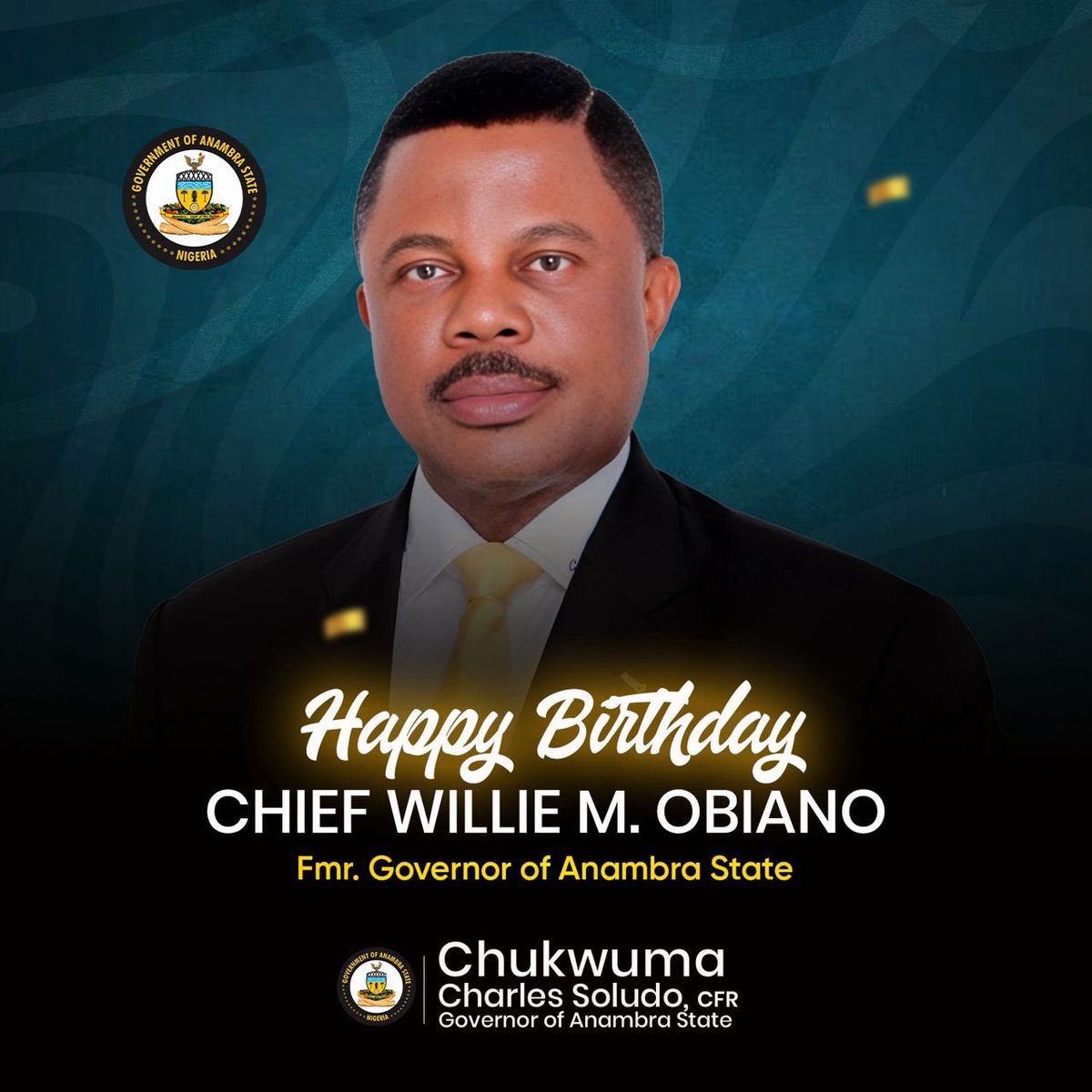 I've had the privilege of knowing a few honourable men, and my predecessor, the former Governor of Anambra State, Chief Willie Maduaburochukwu Obiano (Akpokuedike Aguleri), is one of them. Happy 70th birthday to an honourable gentleman!

On behalf of my family and the good people
