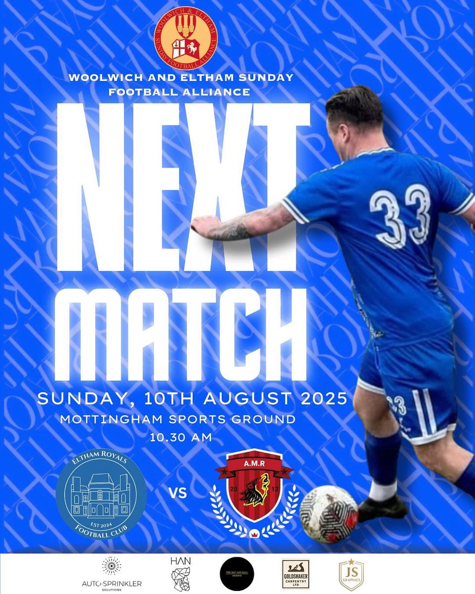 Eltham Royals FC (@elthamroyals24) on Twitter photo Yet another tough one coming up this weekend as we take on <a href="/AMR_FC_/">A.M.R</a> at home. COME ON YOU ROYALS🔵⚪️ <a href="/WESFA_Football/">W.E.S.F.A.</a> <a href="/SELKXIFC/">SELK XI FC</a> Yet another tough one coming up this weekend as we take on <a href="/AMR_FC_/">A.M.R</a> at home. COME ON YOU ROYALS🔵⚪️ <a href="/WESFA_Football/">W.E.S.F.A.</a> <a href="/SELKXIFC/">SELK XI FC</a>