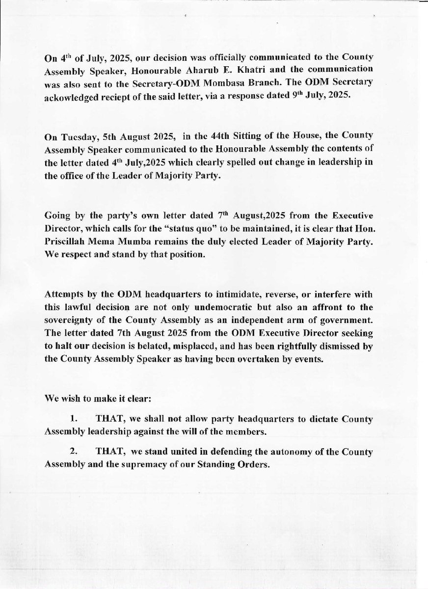 County Assembly of Mombasa tweet media