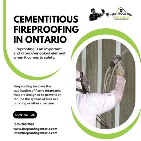 *Fire Proofing Contractors in Ontario*

Fireproofing can be done through the use of insulation, by using fireproof materials, or by installing fire suppression systems. 
Call <a href="/OntarioFire/">Fire Proofing Ontario</a> at (613) 761-7090 now.

#fireproofing #Ontario #Canada #Motivation fireproofingontario.com/fire-proofing-…