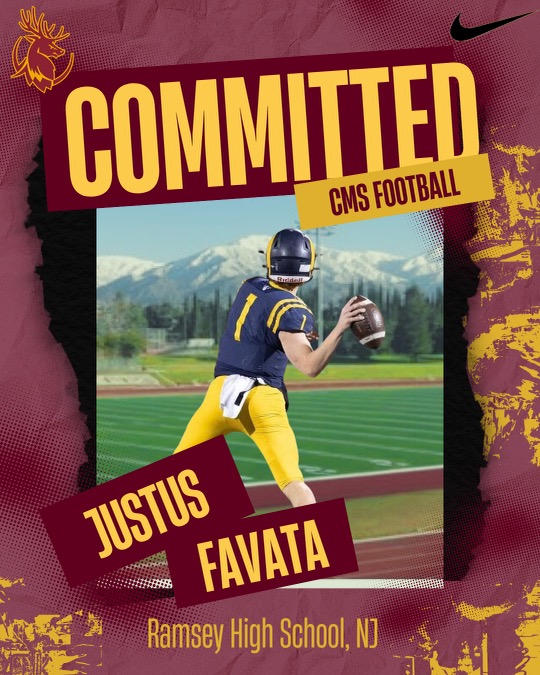 Justus Favata (@favatajustus) on Twitter photo Claremont McKenna ‘30
Thrilled to announce my commitment to attend Claremont McKenna College and play football for <a href="/CMSStagsFB/">CMS Stags Football</a>! Thanks to <a href="/CoachSweeneyCMS/">Kyle Sweeney</a>, Coach <a href="/tim_sternfeld/">Tim Sternfeld</a> and the entire staff for this opportunity. Thanks so much to my family, friends, to all my coaches Claremont McKenna ‘30
Thrilled to announce my commitment to attend Claremont McKenna College and play football for <a href="/CMSStagsFB/">CMS Stags Football</a>! Thanks to <a href="/CoachSweeneyCMS/">Kyle Sweeney</a>, Coach <a href="/tim_sternfeld/">Tim Sternfeld</a> and the entire staff for this opportunity. Thanks so much to my family, friends, to all my coaches