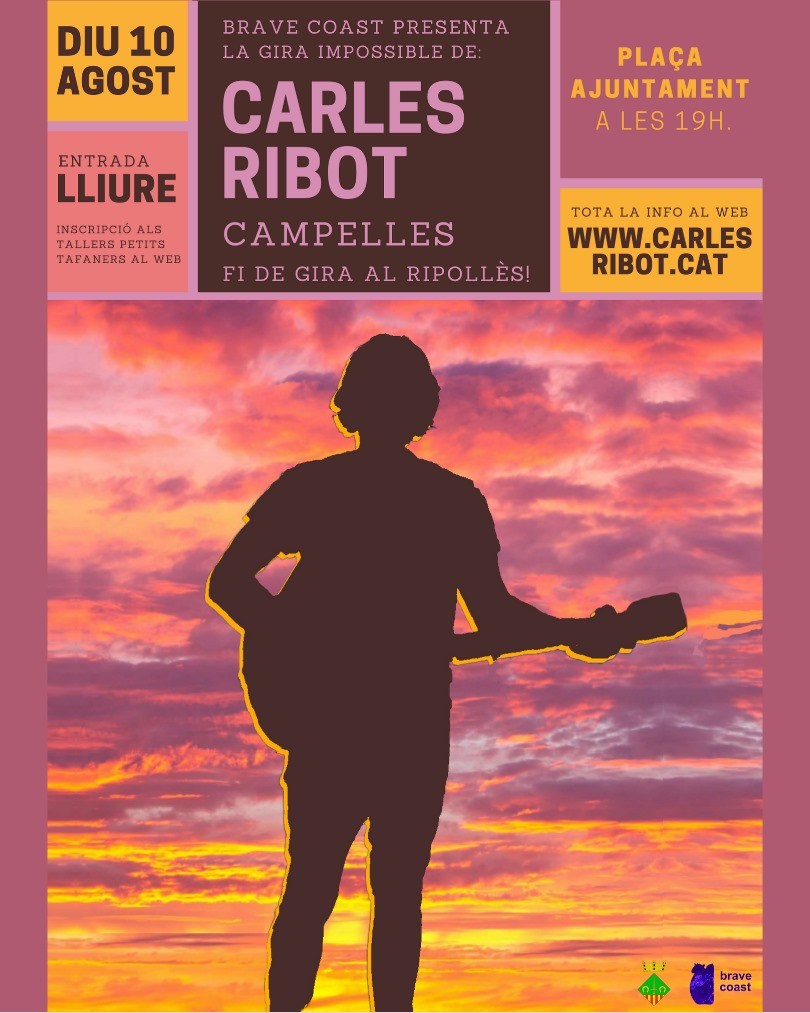 *CONCERT CARLES RIBOT*

Diumenge 10 d’agost Plaça Ajuntament de Campelles 19h. <a href="/AjCampelles/">Ajuntament Campelles</a> <a href="/RipollesTurisme/">Ripollès Turisme</a> <a href="/el9nou/">El 9 Nou</a> <a href="/elpuntavui/">El Punt Avui 🎗️</a> <a href="/DiarideGirona/">Diari de Girona</a>