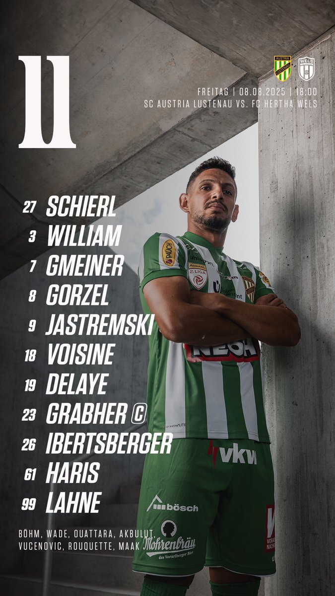 Let's go: So starten wir in erste Heimspiel der Saison! 🟢⚪️
________________________
#ALUFCH | -:- | 18:00 Uhr