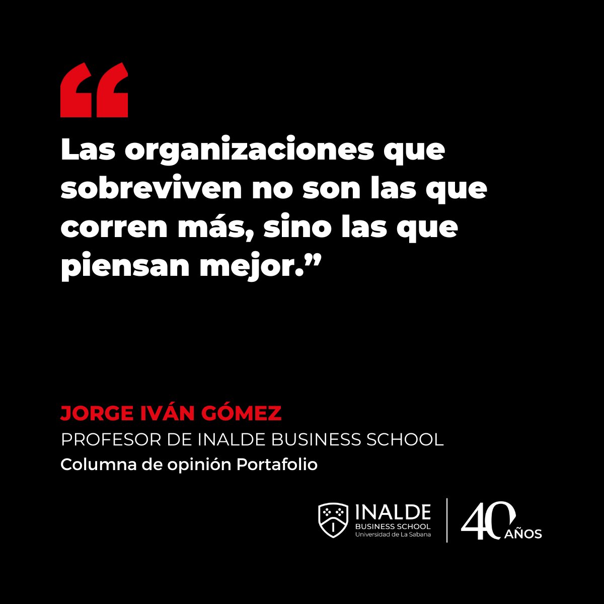 ¿Y si el mayor riesgo para tu empresa no fuera la competencia… sino que tú no tengas tiempo para pensar?

Jorge Iván Gómez, profesor de #INALDE revela por qué pensar estratégicamente es el músculo que todo líder debería entrenar.

🔗Lee el artículo aquí: portafolio.co/opinion/analis…