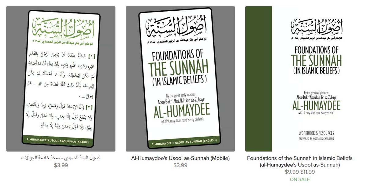 Bakkah Publications (@bakkahpubs) on Twitter photo 30% OFF the PDF workbook & other study materials for this weekend's seminar at <a href="/mbbsouthphilly/">Masjid Ibn Baaz</a> in shaa' Allah:
payhip.com/BakkahPublicat…
Use the code when checking out: Humaydee30
(Code expires on Sunday) 30% OFF the PDF workbook & other study materials for this weekend's seminar at <a href="/mbbsouthphilly/">Masjid Ibn Baaz</a> in shaa' Allah:
payhip.com/BakkahPublicat…
Use the code when checking out: Humaydee30
(Code expires on Sunday)
