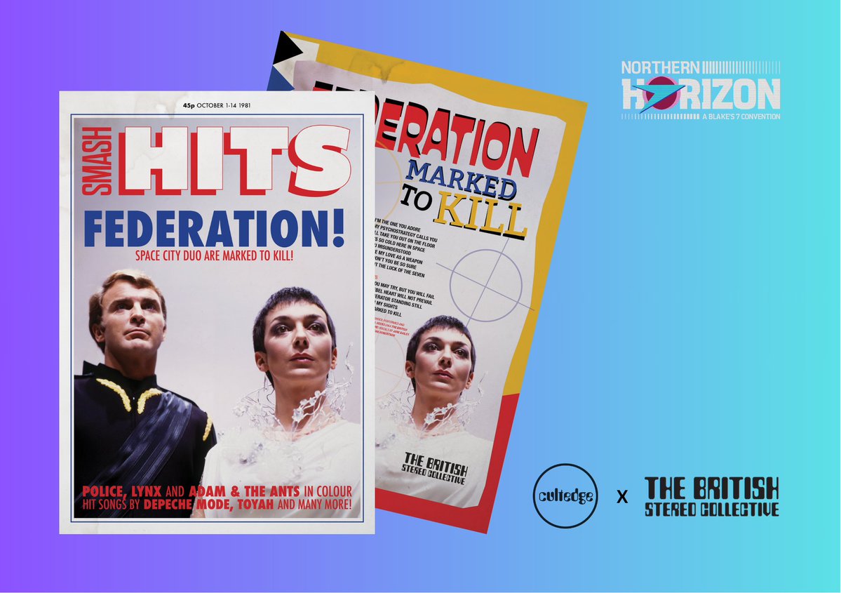 Cult Edge (@cult_edge) on Twitter photo Coming to Northern Horizon tomorrow? We've got something VERY exciting to show you on the big screen. Grab a copy of Smash Hits from our table (yes, really) and your dancing shoes! <a href="/BritStereoColl/">The British Stereo Collective/Phil Heeks</a> has created something VERY special indeed! #SpaceCityDisco #SciFiSynthPop #Blakes7 Coming to Northern Horizon tomorrow? We've got something VERY exciting to show you on the big screen. Grab a copy of Smash Hits from our table (yes, really) and your dancing shoes! <a href="/BritStereoColl/">The British Stereo Collective/Phil Heeks</a> has created something VERY special indeed! #SpaceCityDisco #SciFiSynthPop #Blakes7