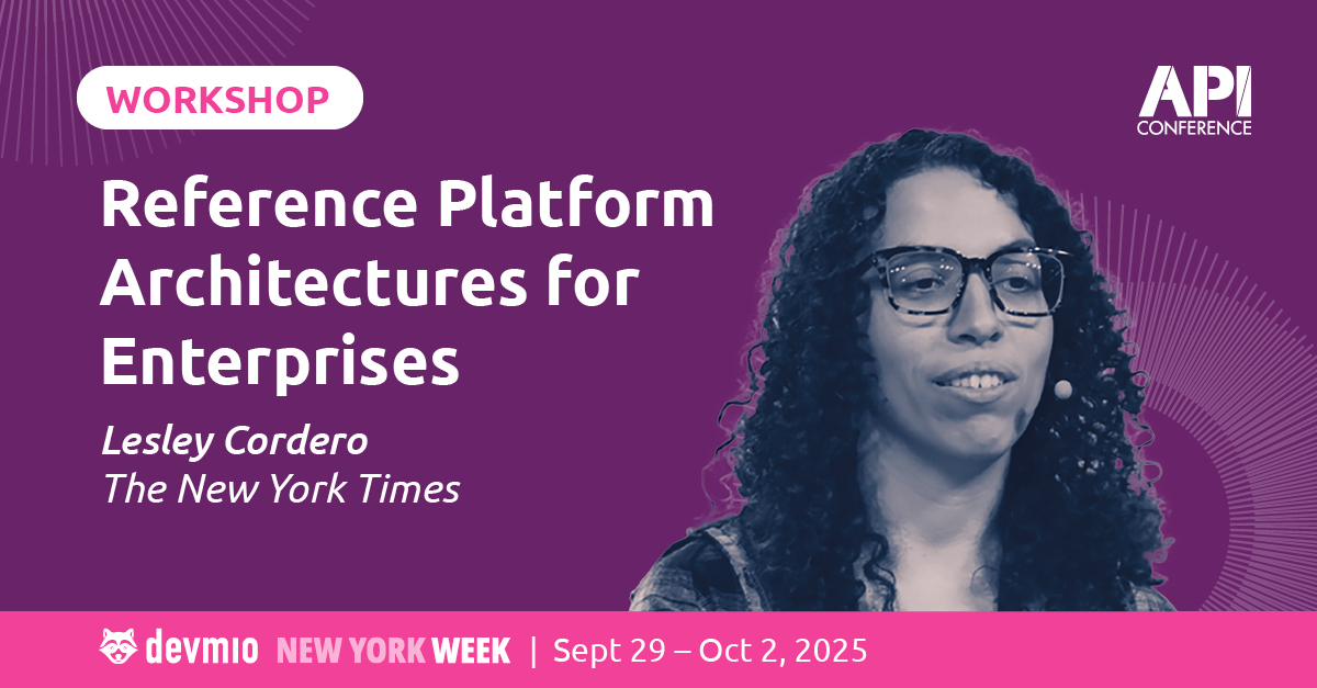 API Conference 2025 (@api_conference) on Twitter photo 🏗️ Build better platforms—from culture to code.
Join Lesley Cordero (<a href="/clesleycode/">lesley cordero</a>) The New York Times at #APIConference NYC for a hands-on workshop on reference architectures, observability & scaling inclusive teams.
📅 Sept 29–Oct 2
🔗 apiconference.net/api-plattforms…
#devmio 🏗️ Build better platforms—from culture to code.
Join Lesley Cordero (<a href="/clesleycode/">lesley cordero</a>) The New York Times at #APIConference NYC for a hands-on workshop on reference architectures, observability & scaling inclusive teams.
📅 Sept 29–Oct 2
🔗 apiconference.net/api-plattforms…
#devmio