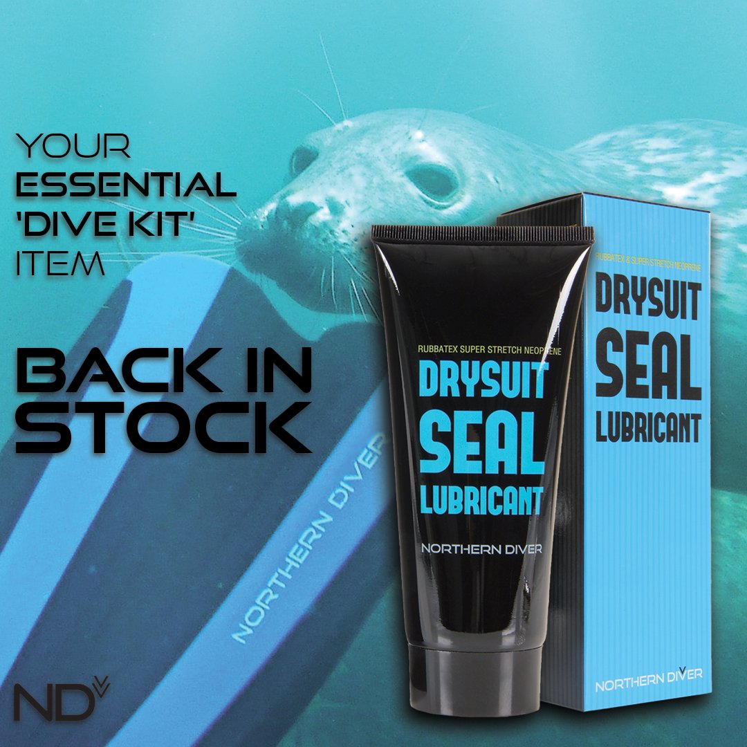 BACK IN STOCK!!
Drysuit Seal Lubricant, your essential 'dive kit' item.
🔗 Shop at ndiver.com.
Extend the life of your drysuit's neoprene seals and ease getting in and out of your drysuit.
✔️ Water based
✔️ Allergy-Safe

#northerndiver #divekit #Neoprene #backinstock