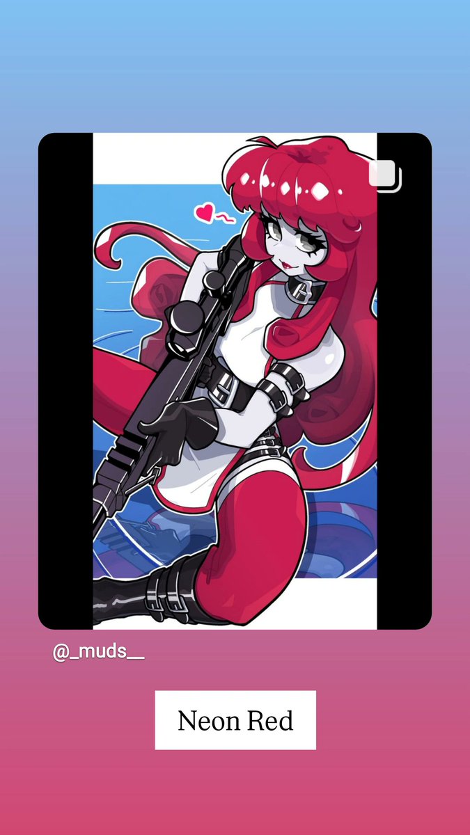 Fan Art Friday 🎨  Neon Red from the Neon White Game by @_muds__