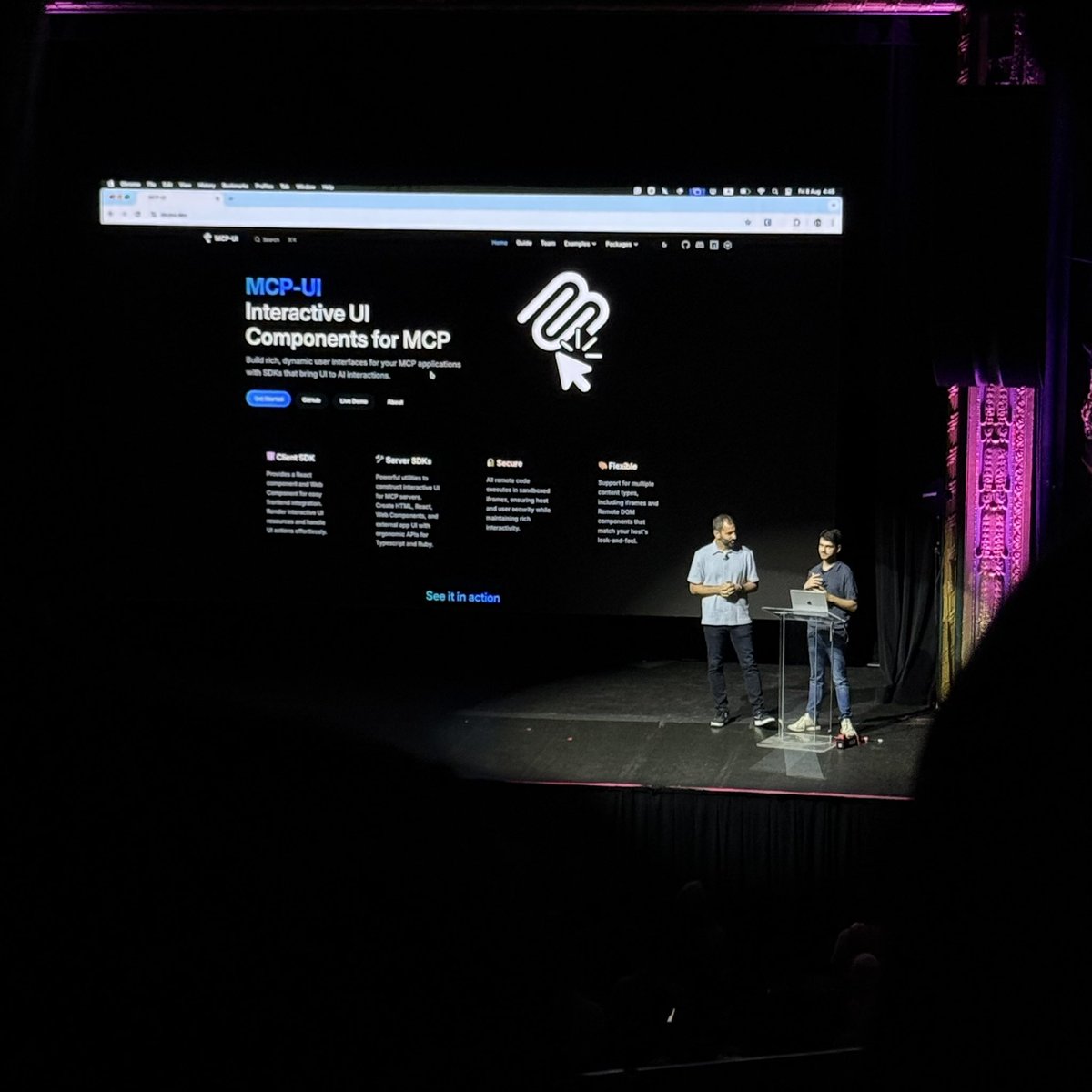 Ido Salomon (@idosal1) on Twitter photo What an evening at #MCPNight! It was fun presenting MCP-UI alongside <a href="/liadyosef/">Liad Yosef</a> and seeing the feedback.
Thanks <a href="/grinich/">Michael Grinich</a> and <a href="/WorkOS/">WorkOS</a> for the invitation and awesome event. S/O to <a href="/getpostman/">Postman</a> (<a href="/Infoxicador/">Ruben Casas 🦊</a>) and Goose (<a href="/aharvard/">Andrew Harvard</a> <a href="/Ace_KYD/">Adewale</a> <a href="/techgirl1908/">Angie Jones</a>) for building great platforms! What an evening at #MCPNight! It was fun presenting MCP-UI alongside <a href="/liadyosef/">Liad Yosef</a> and seeing the feedback.
Thanks <a href="/grinich/">Michael Grinich</a> and <a href="/WorkOS/">WorkOS</a> for the invitation and awesome event. S/O to <a href="/getpostman/">Postman</a> (<a href="/Infoxicador/">Ruben Casas 🦊</a>) and Goose (<a href="/aharvard/">Andrew Harvard</a> <a href="/Ace_KYD/">Adewale</a> <a href="/techgirl1908/">Angie Jones</a>) for building great platforms!