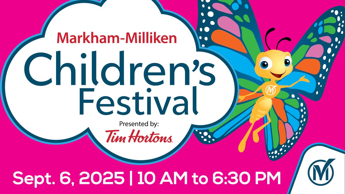 City of Markham (@cityofmarkham) on Twitter photo Mark your calendars!
The Markham-Milliken Children’s Festival, presented by <a href="/TimHortons/">Tim Hortons</a>, is back on Saturday, September 6 from 10 AM to 6:30 PM at Aaniin Community Centre!
Bring the whole family for a day packed with:
🎯 Inflatables & games
🎵 Live entertainment
🎨 Arts & Mark your calendars!
The Markham-Milliken Children’s Festival, presented by <a href="/TimHortons/">Tim Hortons</a>, is back on Saturday, September 6 from 10 AM to 6:30 PM at Aaniin Community Centre!
Bring the whole family for a day packed with:
🎯 Inflatables & games
🎵 Live entertainment
🎨 Arts &