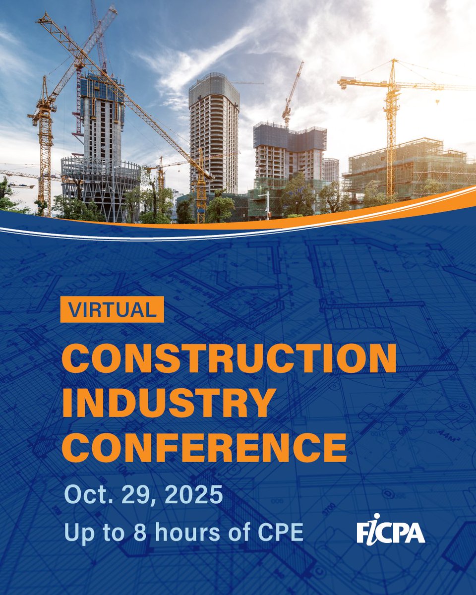 The excitement is building around the Oct. 29 Construction Industry Conference. It’s virtual so you can attend from anywhere to earn up to 8 hours of CPE while tapping into the expertise of public and private sector speakers. Register today: hubs.ly/Q03BWRbr0