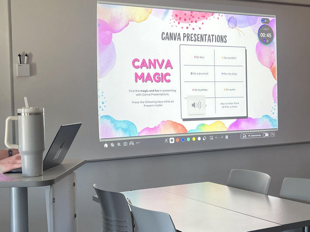 The magic of Canva! Thanks Ashley Bryan for presenting today! ❤️💙