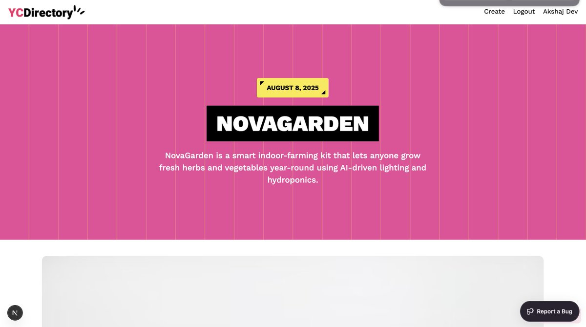 🚀 Just shipped YC Directory . Pitch your startup, browse ideas, and connect with founders. 
Features: Markdown editor, GitHub auth, live content (Sanity), Next.js 15 + Tailwind, Sentry. 
Try it: yc-directory-iota-seven.vercel.app