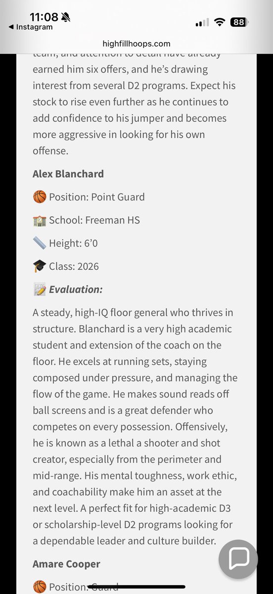 Alex Blanchard (@alex_blanchard0) on Twitter photo Thank you <a href="/rileyhighfill3/">John “Riley” Highfill</a> for the recognition! Excited to begin my recovery and get back to work for Senior Season. <a href="/DSF_basketball/">DSF Basketball</a> <a href="/TeamRichmondVA/">Team Richmond Basketball</a> <a href="/CoachHaliB/">Coach Roy Haliburton</a> Thank you <a href="/rileyhighfill3/">John “Riley” Highfill</a> for the recognition! Excited to begin my recovery and get back to work for Senior Season. <a href="/DSF_basketball/">DSF Basketball</a> <a href="/TeamRichmondVA/">Team Richmond Basketball</a> <a href="/CoachHaliB/">Coach Roy Haliburton</a>