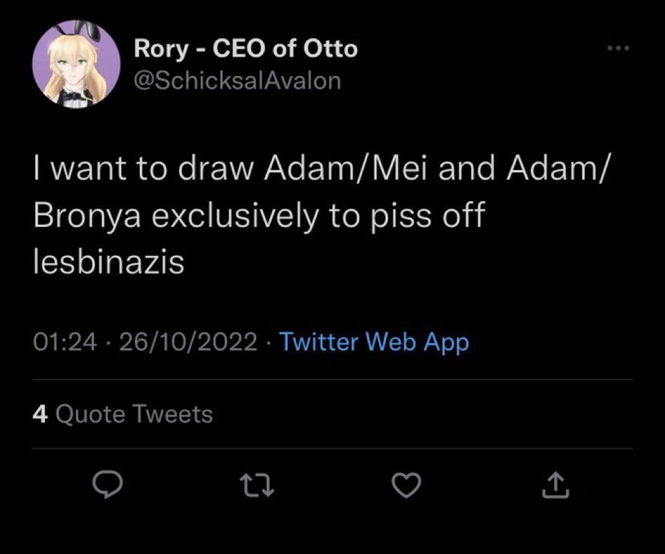 it's come to my attention they also said this on their old, deleted account. it's been added to the doc alongside a wayback machine archive of the account