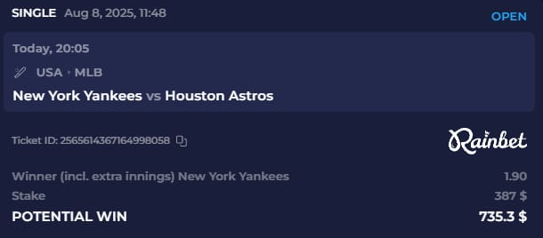 All in on the Yankees for a massive payday!