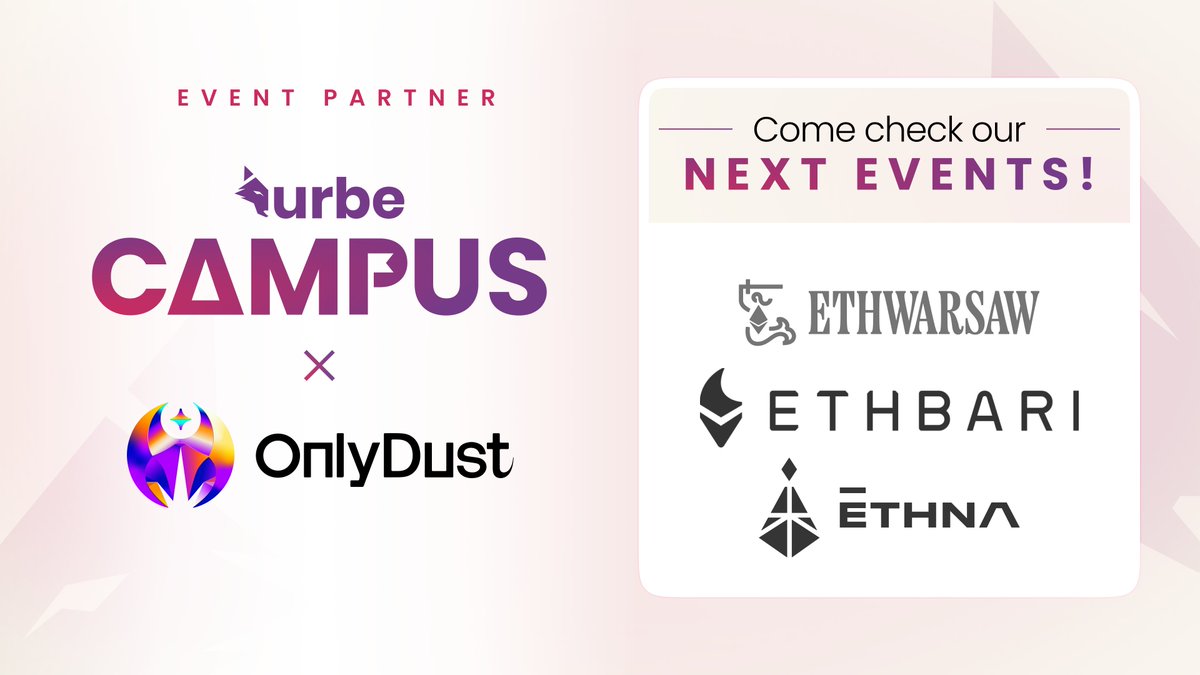 urbe.eth 🐺 (@urbeeth) on Twitter photo Big news: <a href="/OnlyDust_com/">OnlyDust</a> is our partner in crime this autumn!
They’re supporting all our Urbe Campuses in September: <a href="/ETHWarsaw/">ETHWarsaw 🧜♀️🇵🇱</a>, <a href="/ethereumbari/">ETH Bari ♦️ | 25-28 Settembre 2025</a> & <a href="/ethna_rocks/">ĒTHNA Rocks | 13th September '25 📍Catania</a>!
With their help, we’re making it easier than ever for students to contribute to open source, get hands-on experience, Big news: <a href="/OnlyDust_com/">OnlyDust</a> is our partner in crime this autumn!
They’re supporting all our Urbe Campuses in September: <a href="/ETHWarsaw/">ETHWarsaw 🧜♀️🇵🇱</a>, <a href="/ethereumbari/">ETH Bari ♦️ | 25-28 Settembre 2025</a> & <a href="/ethna_rocks/">ĒTHNA Rocks | 13th September '25 📍Catania</a>!
With their help, we’re making it easier than ever for students to contribute to open source, get hands-on experience,