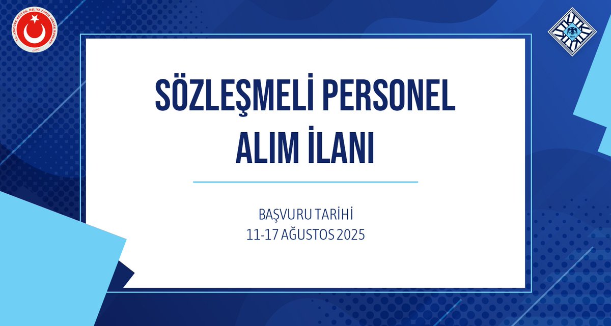 Kurumumuzda istihdam edilmek üzere sözleşmeli personel alınacaktır.
Ayrıntılı bilgi için: ttk.gov.tr/sozlesmeli-per…