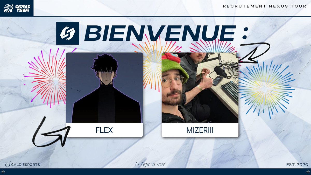 Depuis qu'ils prêtent leur voix sur les actions de nos Rois, nous avons toujours été au Main Event... 🍀

Vos casters préférés <a href="/TheFlexCasteur/">Flex</a>
et <a href="/mffrsacha/">LFT Mizeriii</a> rejoignent officiellement l'aventure bleue et blanche 🎙️

BIENVENUE 💙🤍