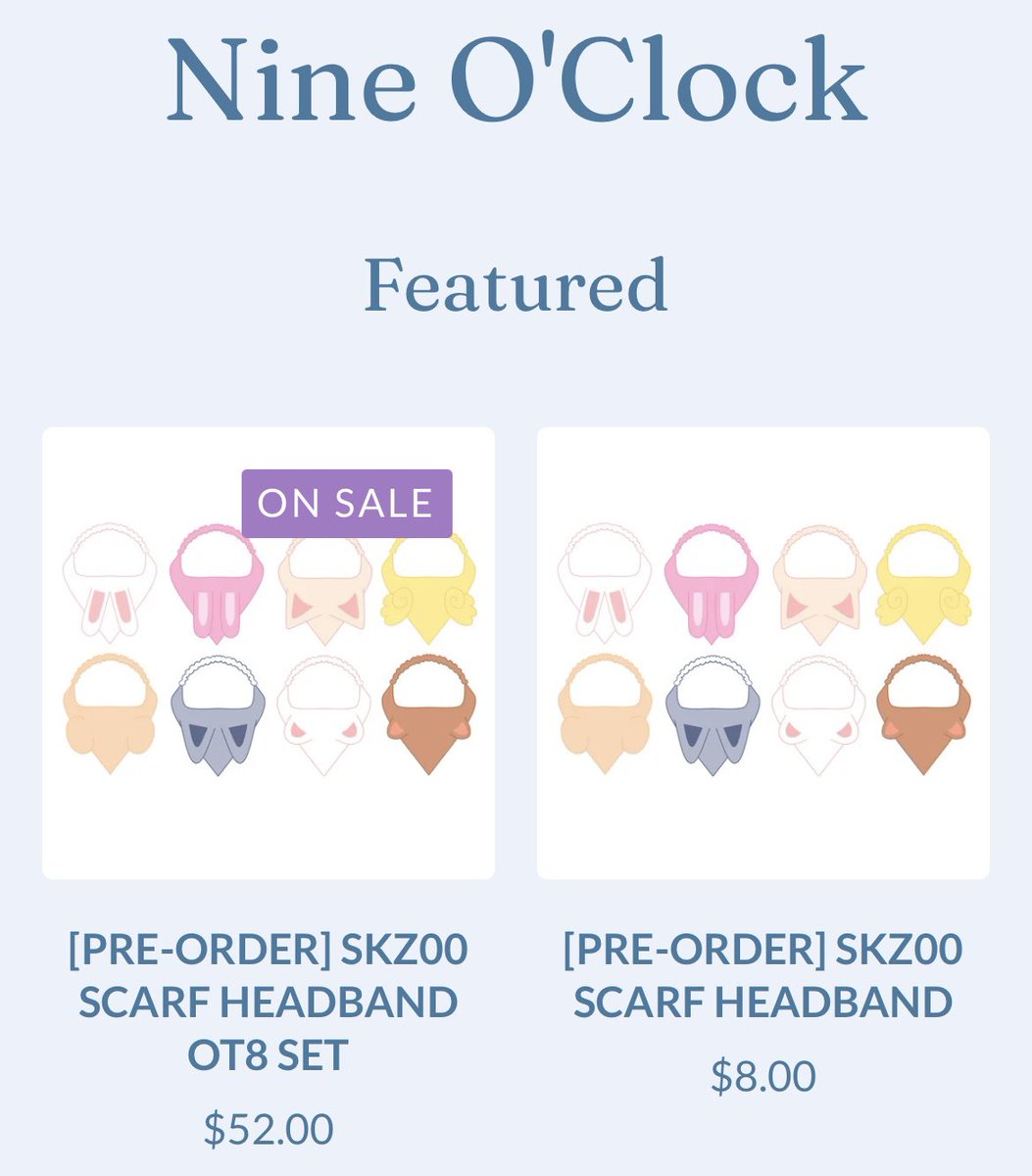 t_rinosaur's tweet image. ♡ Please Share ♡

♡ PRE-0RDER - SKZ00 SCARF HEADBAND ♡

♡ Link: nineoclock.bigcartel.com
♡ Pre-0rders will last until Aug. 31
♡ Pre-0rder Price: $8 each or $52 for the OT8 set
♡ If we reach the stretch goal for pre-order numbers, all headbands will receive a special gift!