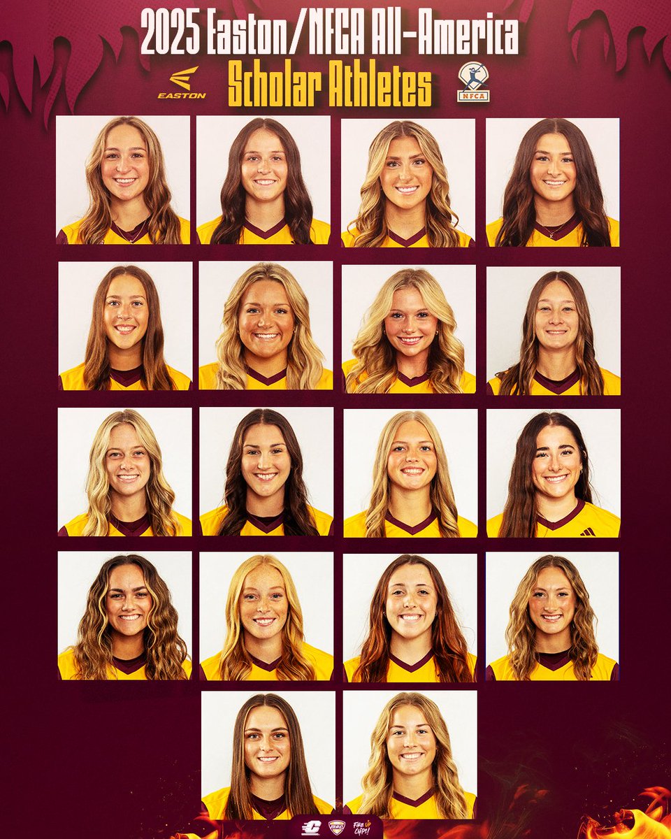 CMU Softball (@cmusoftball) on Twitter photo Earned it 😤🧠
The 25th best team GPA in the country with a 3.62, and 15 individual <a href="/NFCAorg/">National Fastpitch Coaches Association</a> / Easton All-America Scholar Athletes!
#FireUpChips🔥⬆️🥎 Earned it 😤🧠
The 25th best team GPA in the country with a 3.62, and 15 individual <a href="/NFCAorg/">National Fastpitch Coaches Association</a> / Easton All-America Scholar Athletes!
#FireUpChips🔥⬆️🥎