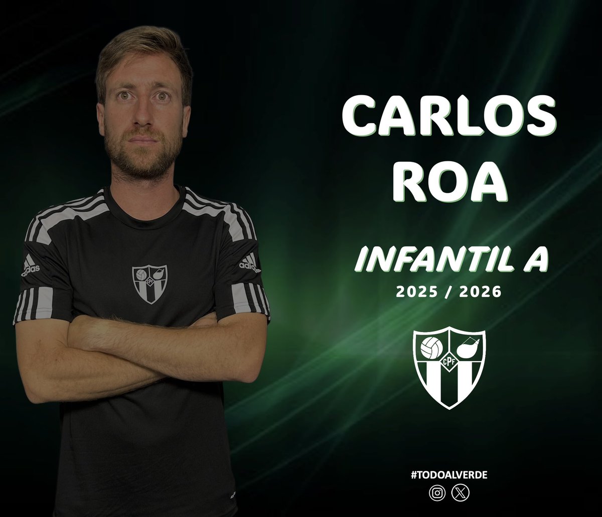 PERISO C.F. (@perisocf) on Twitter photo Carlos Roa (<a href="/carlosdlf7/">Carlos Roa</a>) continuará un año más como entrenador del Infantil A, equipo que compite en la SUPERLIGA, el máximo nivel de la categoría.
¡A por todas! 👏🏻
#TODOALVERDE💚🖤 Carlos Roa (<a href="/carlosdlf7/">Carlos Roa</a>) continuará un año más como entrenador del Infantil A, equipo que compite en la SUPERLIGA, el máximo nivel de la categoría.
¡A por todas! 👏🏻
#TODOALVERDE💚🖤