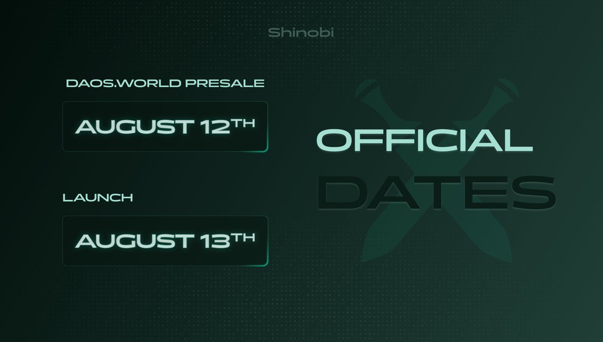 Caesareum Shinobi (@caesareumx) on Twitter photo Get ready!
The First Gamified Rebase protocol is kicking off its presale on <a href="/daosdotworld/">daos.world π</a>, with the launch coming very soon.
gShinobio. π₯· Get ready!
The First Gamified Rebase protocol is kicking off its presale on <a href="/daosdotworld/">daos.world π</a>, with the launch coming very soon.
gShinobio. π₯·