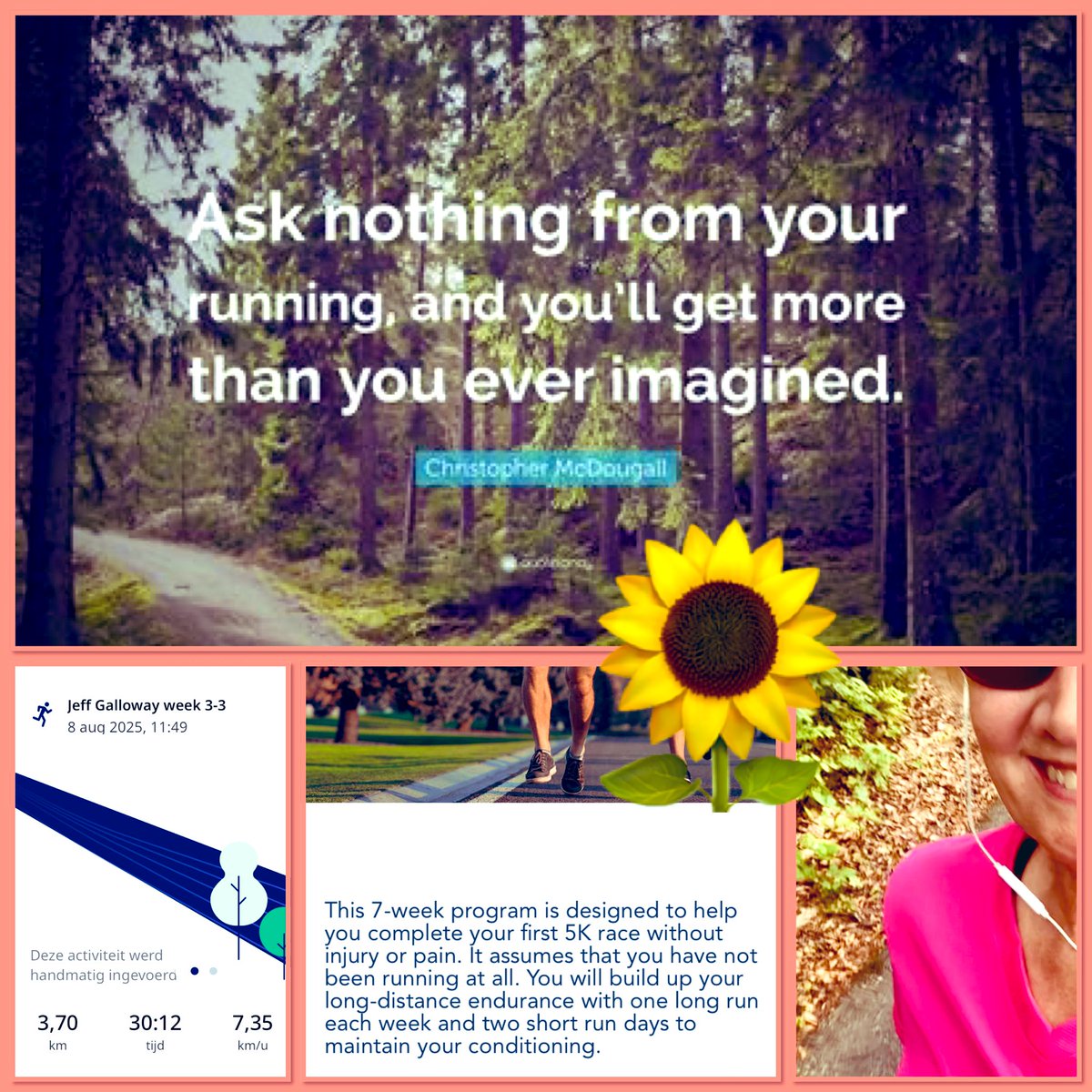 LirianLeest's tweet photo. Geldt voor alles eigenlijk wel :)

‘Ask nothing from your running, and you’ll get more than you ever imagined.’ #runningquotes 

Jeff Galloway #Jeffing rondje, week 3-3 https://t.co/T8x3IBHF1v