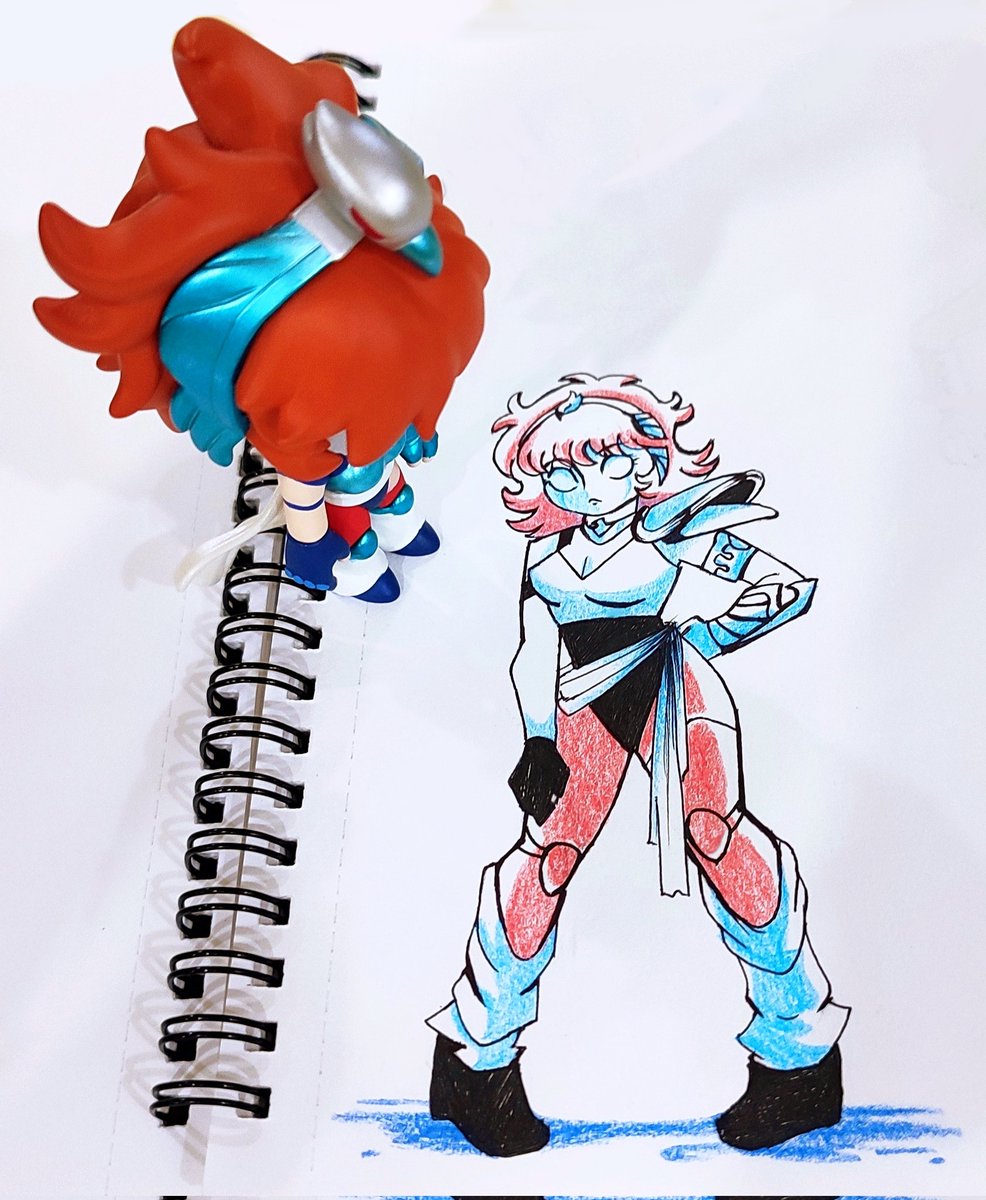 3D Marin meets 2D Marin. I want more Saint Seiya figures from Pop Mart 🙏