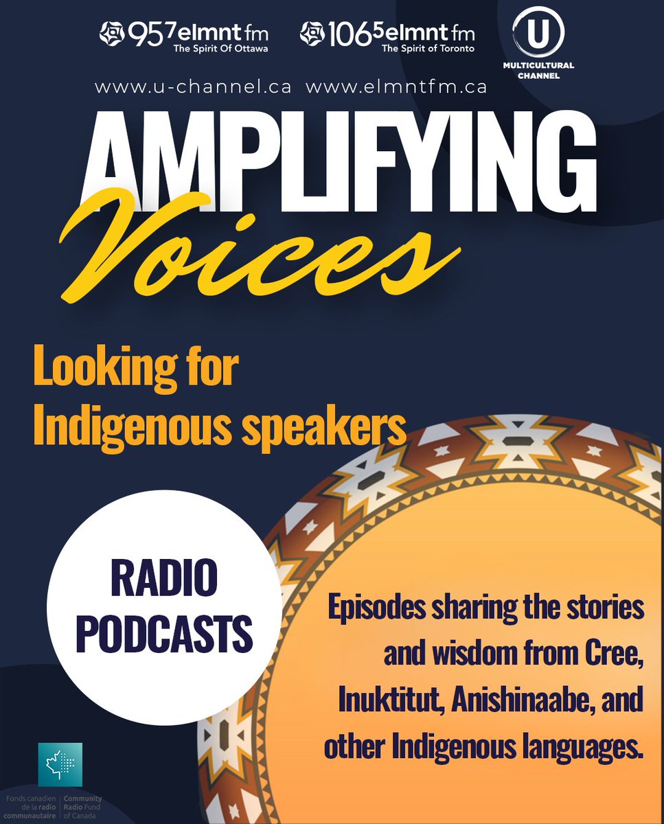 U Multicultural (@u_multicultural) on Twitter photo ✨Amplifying Voices, a project by U Multicultural, in partnership with First Peoples Radio, is returning.✨
Contact info@u-channel.ca 📧 to learn more about participating in Amplifying Voices.🌟
#UMulticultural #AmplifyingVoices #Language #Culture #History #IndigenousVoices ✨Amplifying Voices, a project by U Multicultural, in partnership with First Peoples Radio, is returning.✨
Contact info@u-channel.ca 📧 to learn more about participating in Amplifying Voices.🌟
#UMulticultural #AmplifyingVoices #Language #Culture #History #IndigenousVoices