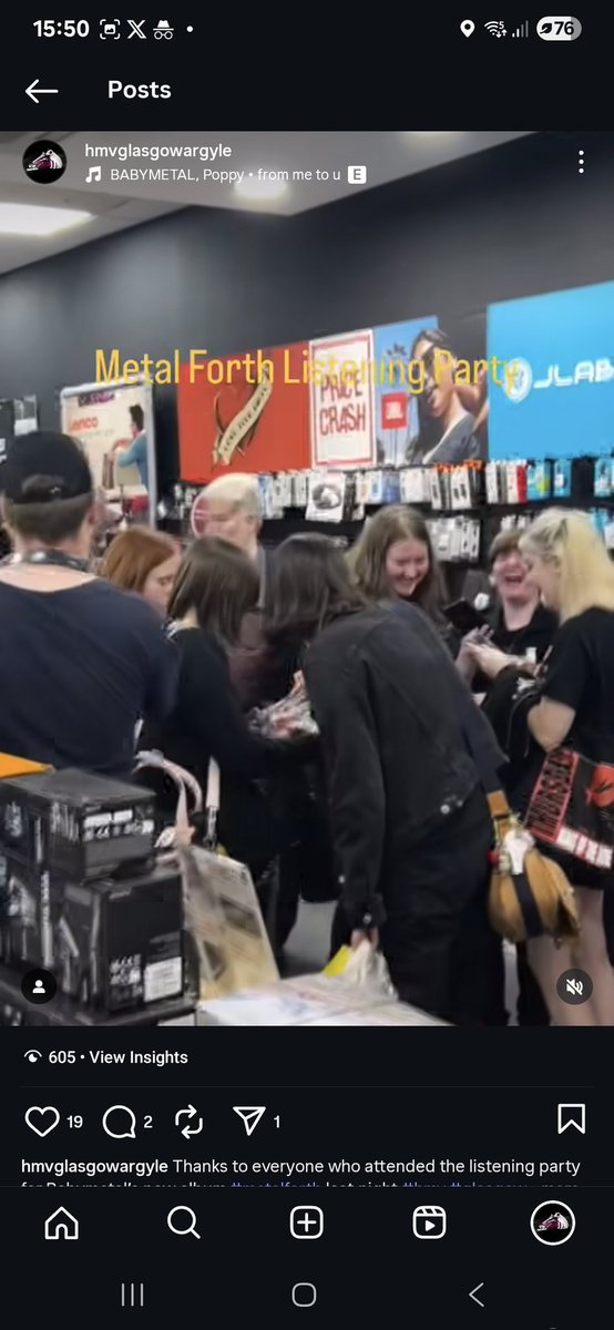 Thanks to everyone that attending last night's listening party for #BabyMetal's new album #METALFORTH . #hmv #hmvLive

#METALFORTH is available in-store now!