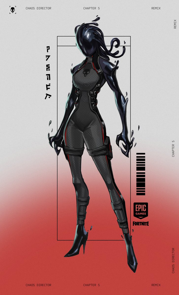 Much love for the birthday wishes the other day! I really wanted to share the concept art of Chaos Director from the remix season. Had an absolute blast designing her, and the 3D and tech teams crushed it as always!
#Fortnite 
ill try to post 1-ball soon!