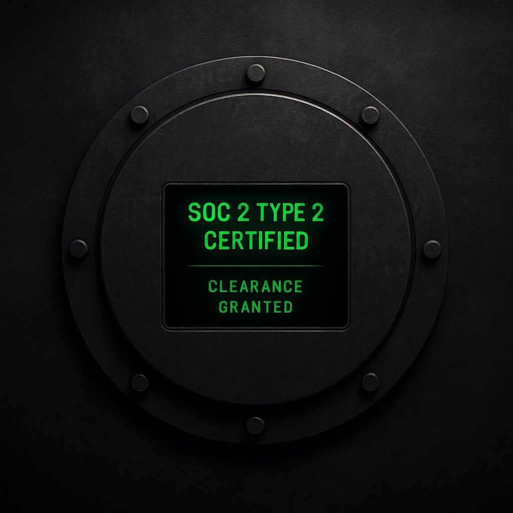 SOC 2 Type 2 certified.
Because “trust me” doesn’t work in crypto.

Independent auditors.
Every control tested.
Every system hardened.

We don’t just pass the checklist.
We make it policy. On-chain.