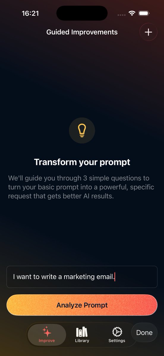 SparkaApp's tweet image. Most prompts start too vague.

That’s why Sparka guides you through 3 quick questions to make them specific, powerful, and effective.

Clear in → Clear out.

#PromptEngineering #AI #BuildInPublic