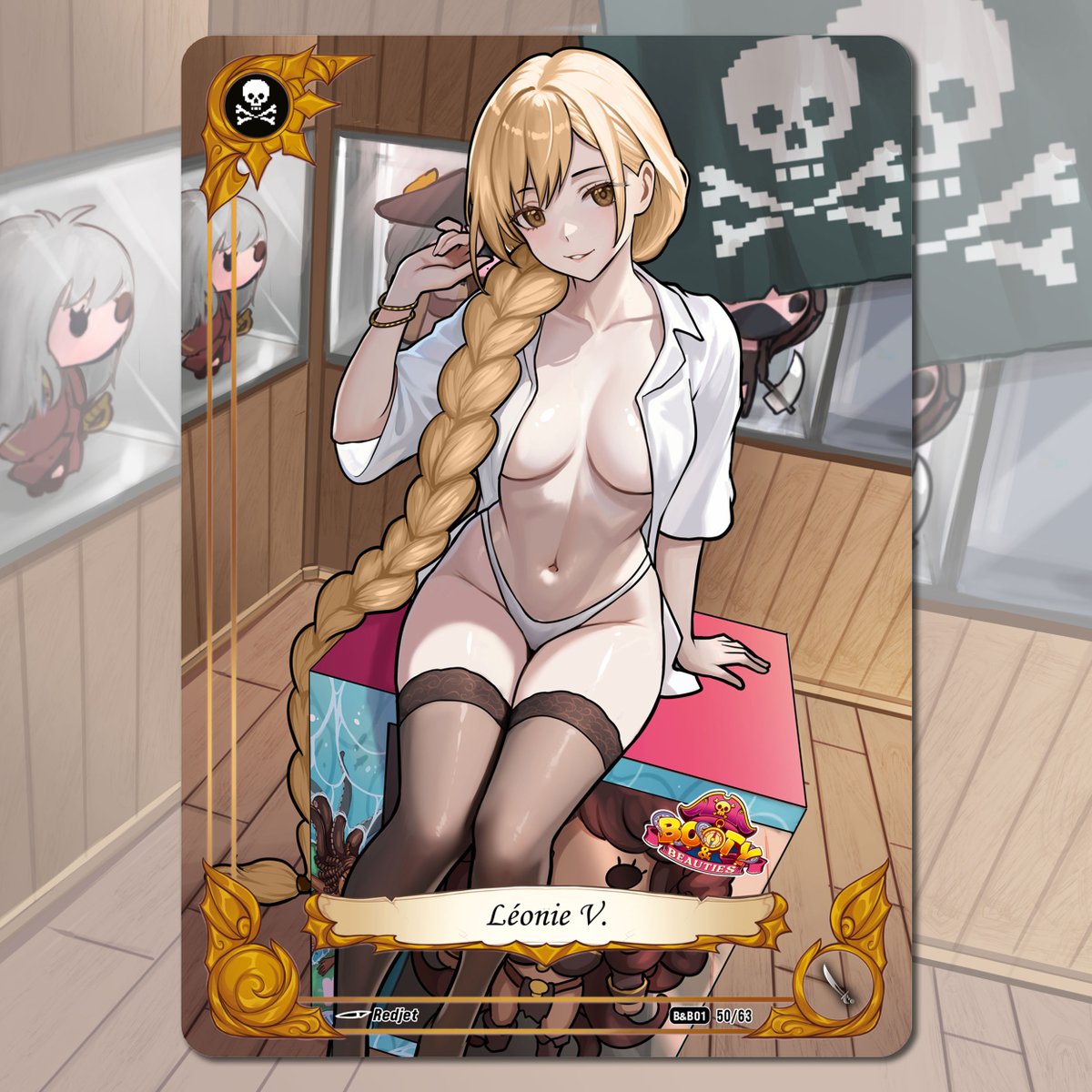 Behind her innocent looks hides a true fury with psychopathic tendencies. Be careful not to get too close to Léonie V.—she might just decide to lock you in a box to keep you by her side forever...
Illus. <a href="/redjet00/">Redjet</a> 
&gt; kickstarter.com/projects/15951…