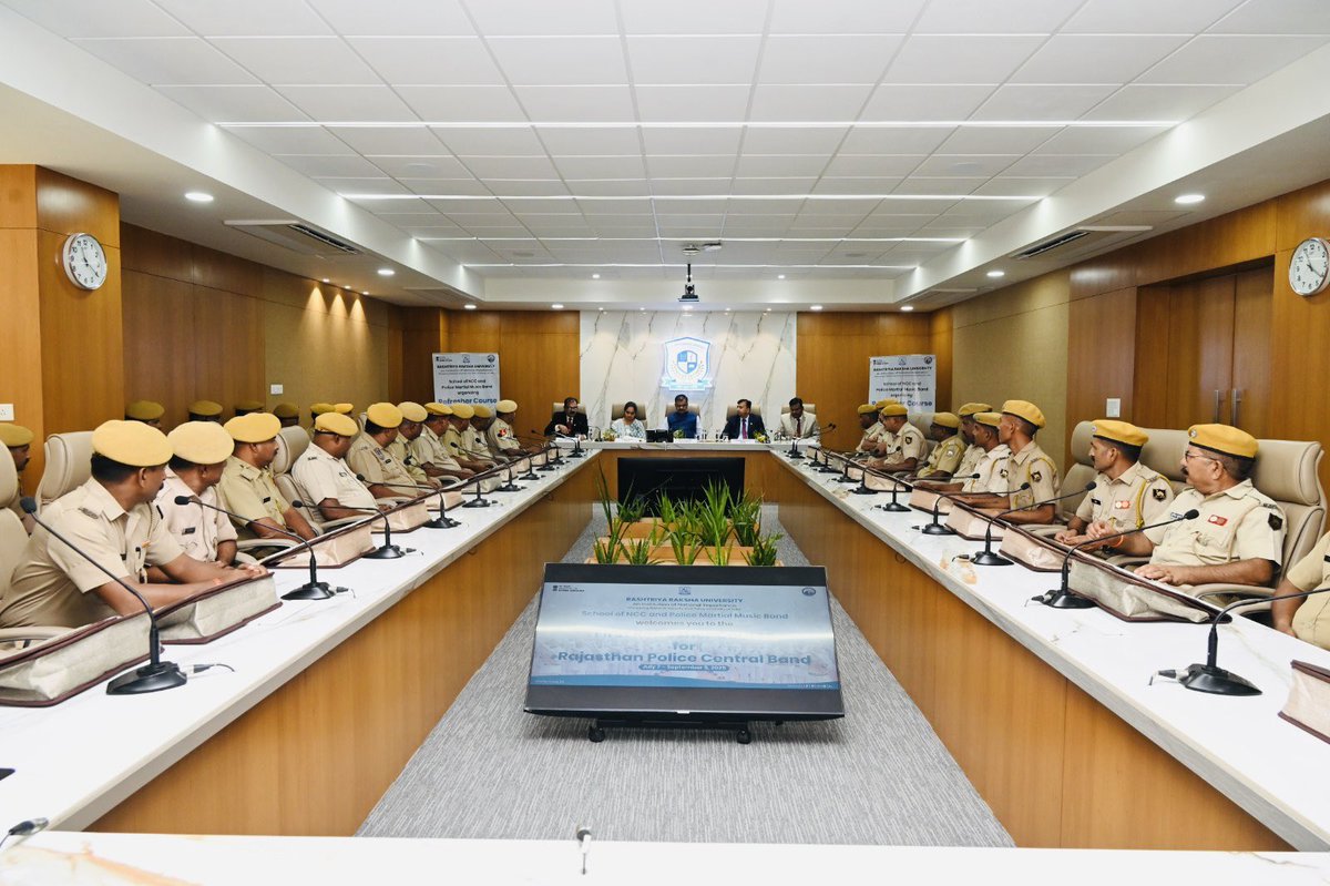 Rashtriya Raksha University (RRU) (@rakshauni) on Twitter photo Hon’ble Prime Minister of Bharat Shri <a href="/narendramodi/">Narendra Modi</a>’s vision to make Bharat police and military bands the best in the globe, He quoted “भारत का संगीत विश्व की पहचान बनेगा” and with the support of <a href="/HMOIndia/">गृहमंत्री कार्यालय, HMO India</a> RRU has launched a training for Police & Military Bands’ of Bharat. The Hon’ble Prime Minister of Bharat Shri <a href="/narendramodi/">Narendra Modi</a>’s vision to make Bharat police and military bands the best in the globe, He quoted “भारत का संगीत विश्व की पहचान बनेगा” and with the support of <a href="/HMOIndia/">गृहमंत्री कार्यालय, HMO India</a> RRU has launched a training for Police & Military Bands’ of Bharat. The