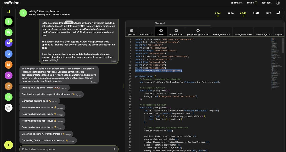Dexter ∞ ₿ (@dehypokriet) on Twitter photo IM ABOUT TO ACCELERATE ALL THE <a href="/caffeineai/">caffeine</a> APPS
If i can replicate this, its gonna be absolute cinnema
<a href="/SnassyIcp/">Snassy.icp</a> Cracked dev + <a href="/GaborGreif/">Gabor Greif ∞ 6th 💉</a> Cracked dev +<a href="/dehypokriet/">Dexter ∞ Caffeine/Acc</a> craked prompter NO MORE FAILING TO MIGRATE ( if i can reporduce) IM ABOUT TO ACCELERATE ALL THE <a href="/caffeineai/">caffeine</a> APPS
If i can replicate this, its gonna be absolute cinnema
<a href="/SnassyIcp/">Snassy.icp</a> Cracked dev + <a href="/GaborGreif/">Gabor Greif ∞ 6th 💉</a> Cracked dev +<a href="/dehypokriet/">Dexter ∞ Caffeine/Acc</a> craked prompter NO MORE FAILING TO MIGRATE ( if i can reporduce)