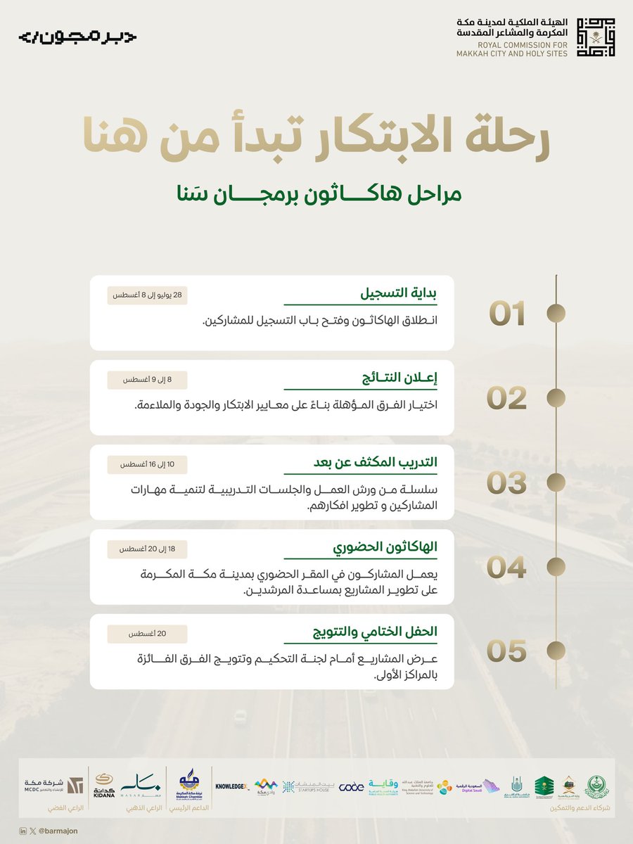 في #برمجان_سنا، كل مرحلة هي خطوة أقرب نحو مكة الذكية!