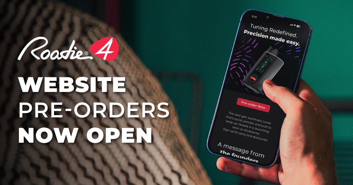 Roadie 4 is now available for pre-order on our website at a discount price. Be among the first to get yours and take your tuning to the next level 👇
roadiemusic.com/roadie4
#Roadie4 #SmartTuner #GuitarGear #PreOrder #MusicianTools