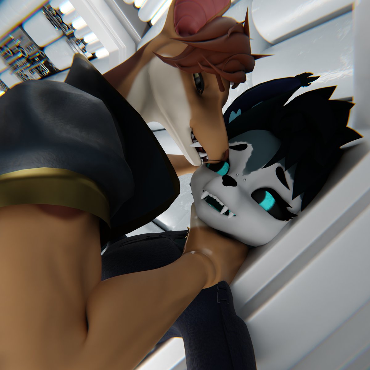 Enzo, finally having enough of people stowing away on their ship, has caught the most recent, and very unlucky, one that tried to get on their ship to cause "mischief".

CW - Vore (Soon) c:
🎨&amp; bean - <a href="/ADPrinceAster/">Prince Aster</a>