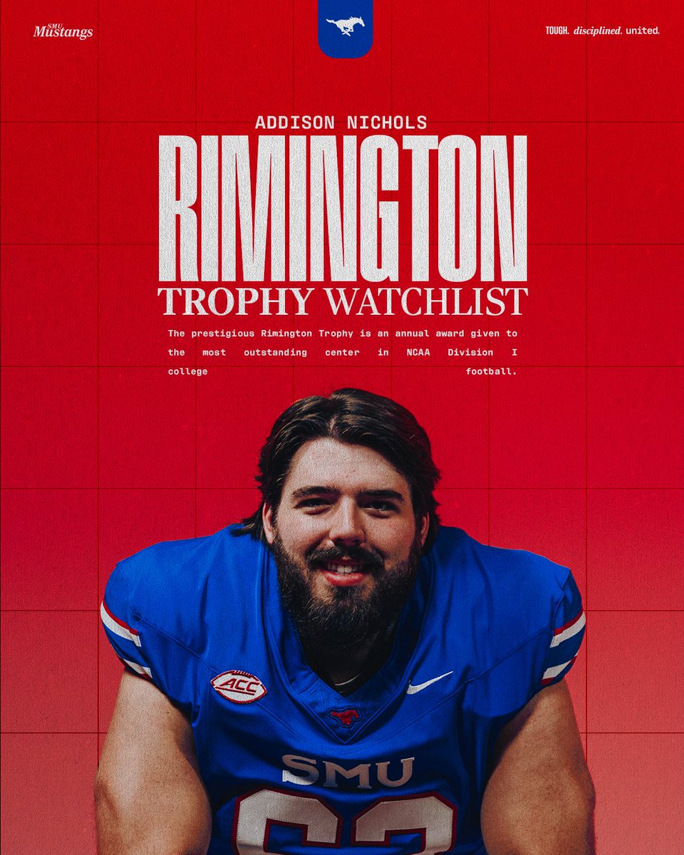 High praise for the newcomer.

Addison Nichols has been named to the Rimington Trophy Watch List 🏆