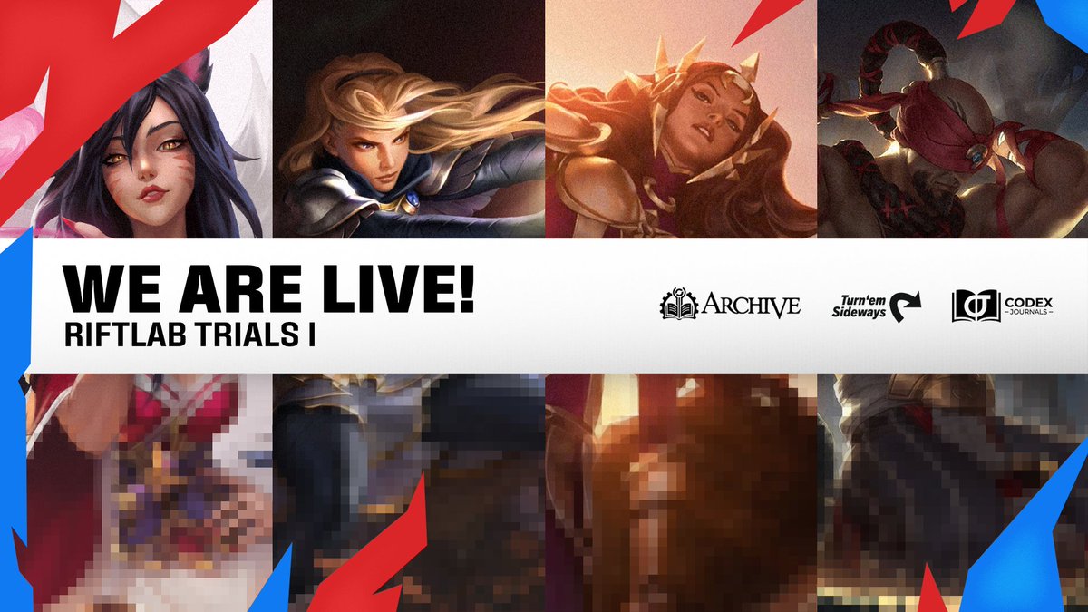 We are LIVE with the Riftlab Trials I powered by Piltover Archive. Come join us!

Main Stream (<a href="/RiftboundReport/">Riftbound Report</a> &amp; <a href="/CasanovaCasts/">Casanova</a>)
🅰️ twitch.tv/Riftlab

Secondary Stream (Clean Feed)
🅱️ youtu.be/UzQHcNW9ukQ