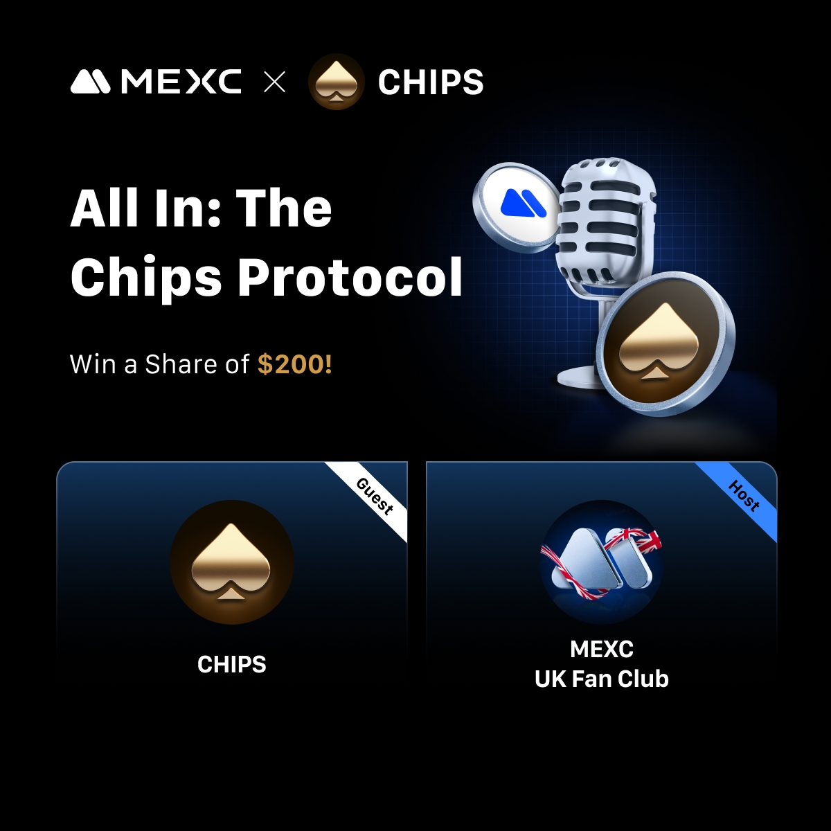 Get ready for our AMA with <a href="/chipsprotocol/">CHIPS</a>! 🎰

🗓️Aug 12th, 4:00 PM (UTC+1)

🚨We're giving away $200 to our community!

Join us to discuss how their Layer 1 blockchain is building the future of iGaming—making it fair, fast, and letting the community own the house. 

AMA Topic: