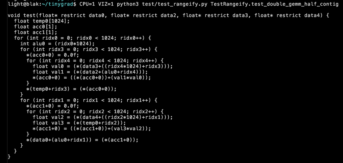 Everyone knows about Flash Attention. But do you know about Flash GEMM?

This code computes (A @ B) @ C on NxN matrices with N intermediates and no recomputation. If you don't use a BLAS library, you don't need to materialize the intermediate matrix.