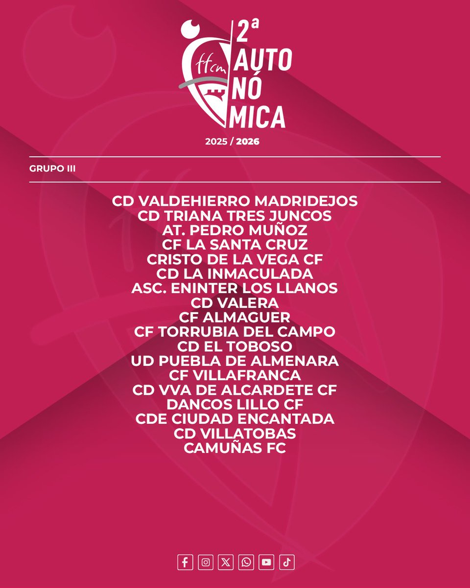 FFCM_es's tweet image. 🏆 Segunda Autonómica

📋 Grupos para la temporada 2025/26

🔗 ffcm.es/pnfg/NNws_ShwN…

#somosCLM | #fútbolCLM