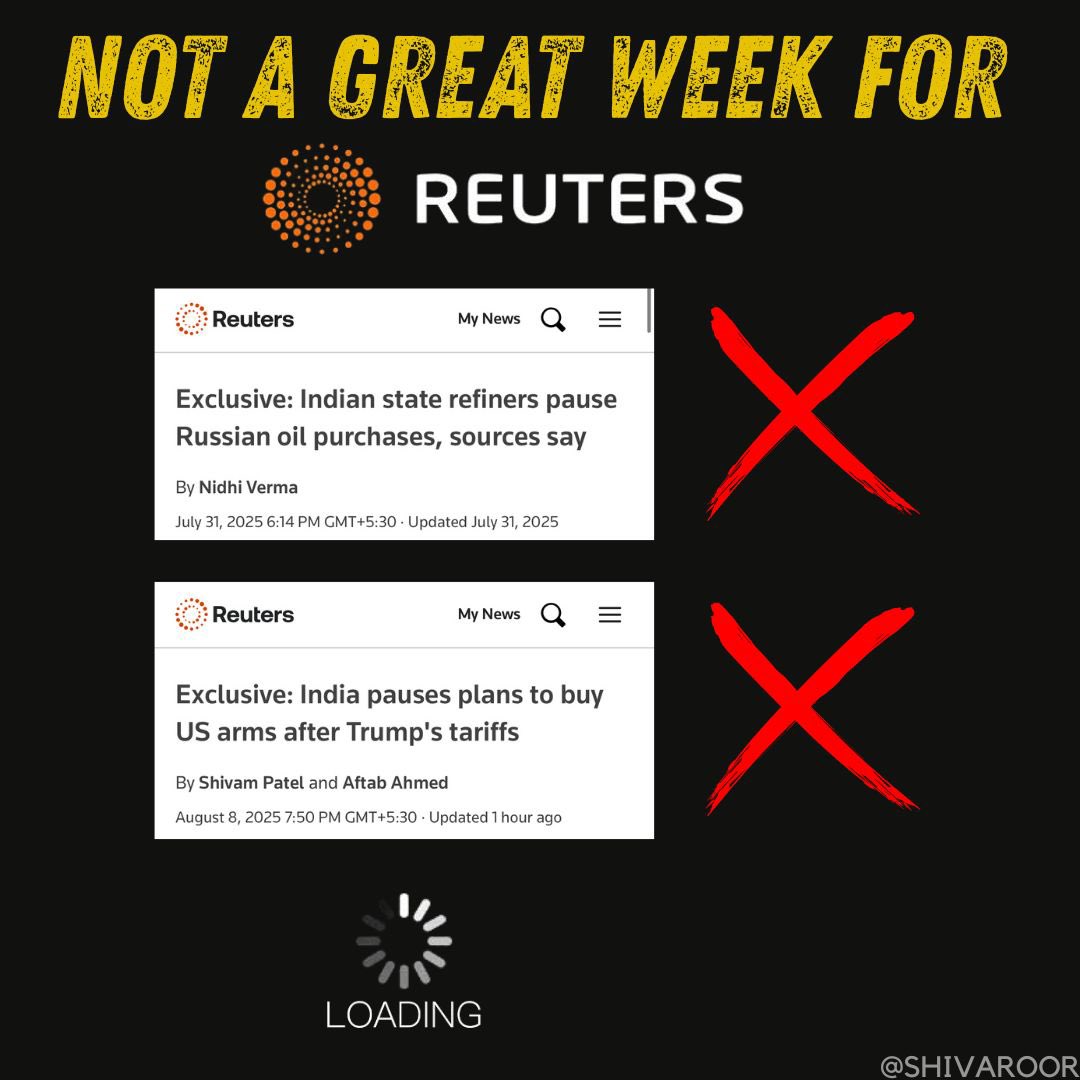 ShivAroor's tweet photo. Not a great week for @Reuters in India. https://t.co/bS8BBF0pbk